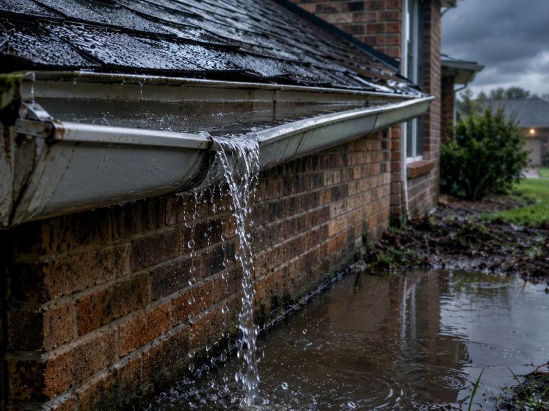 How Gutter Pitch and Slope Mistakes Cause Water to Pool Near Your Foundation